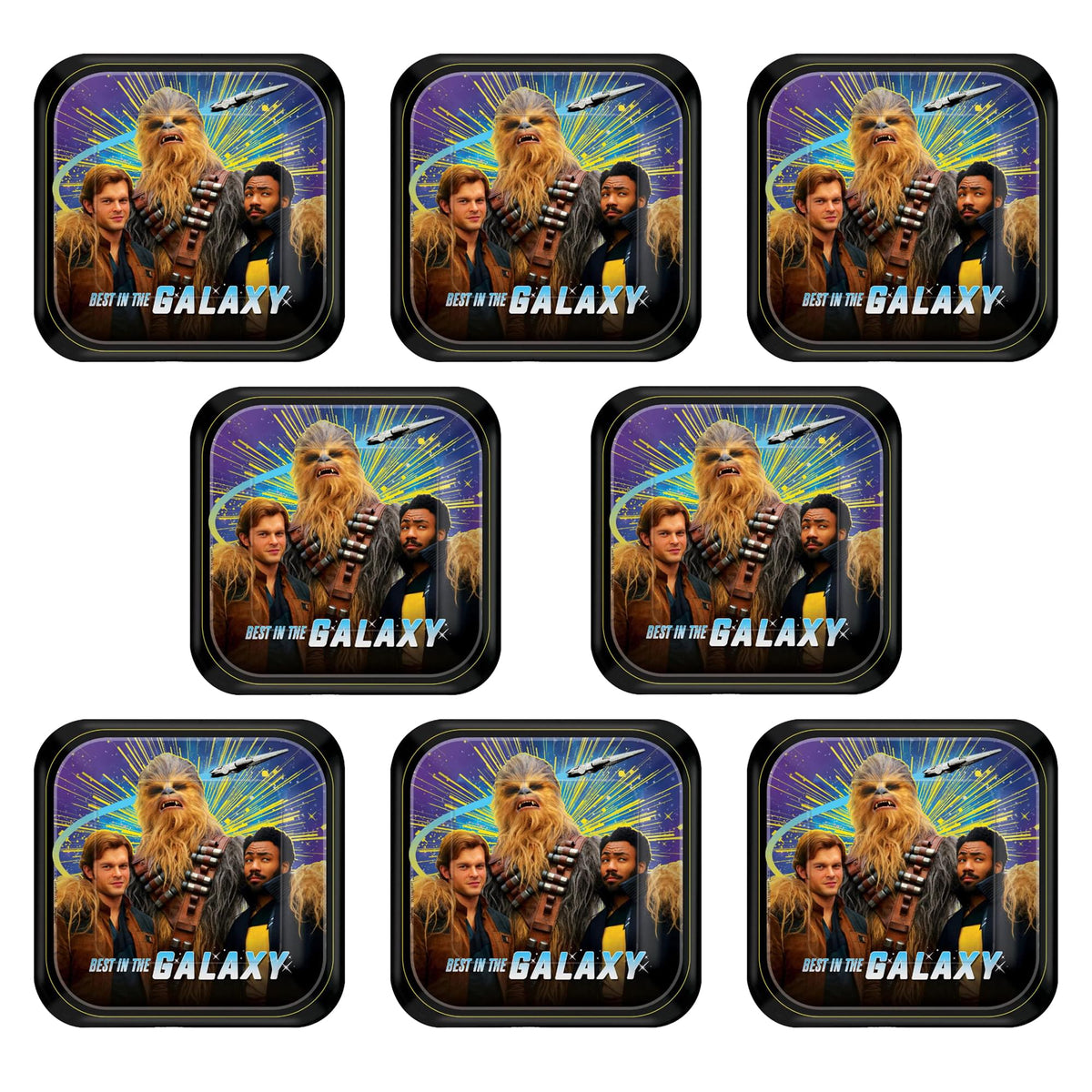 Star Wars Han Solo 7" Square Paper Party Plates, 8-Pack