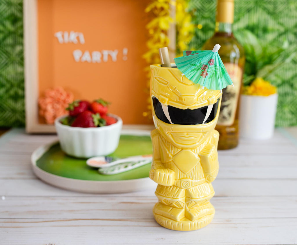 Geeki Tikis Power Rangers Yellow Ranger Ceramic Mug | Holds 15 Ounces