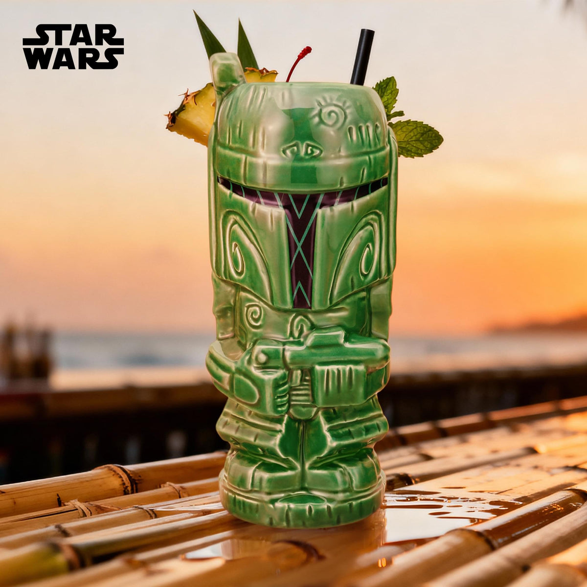 Geeki Tikis 10th Anniversary Star Wars Boba Fett Ceramic Mug | Holds 16 Ounces