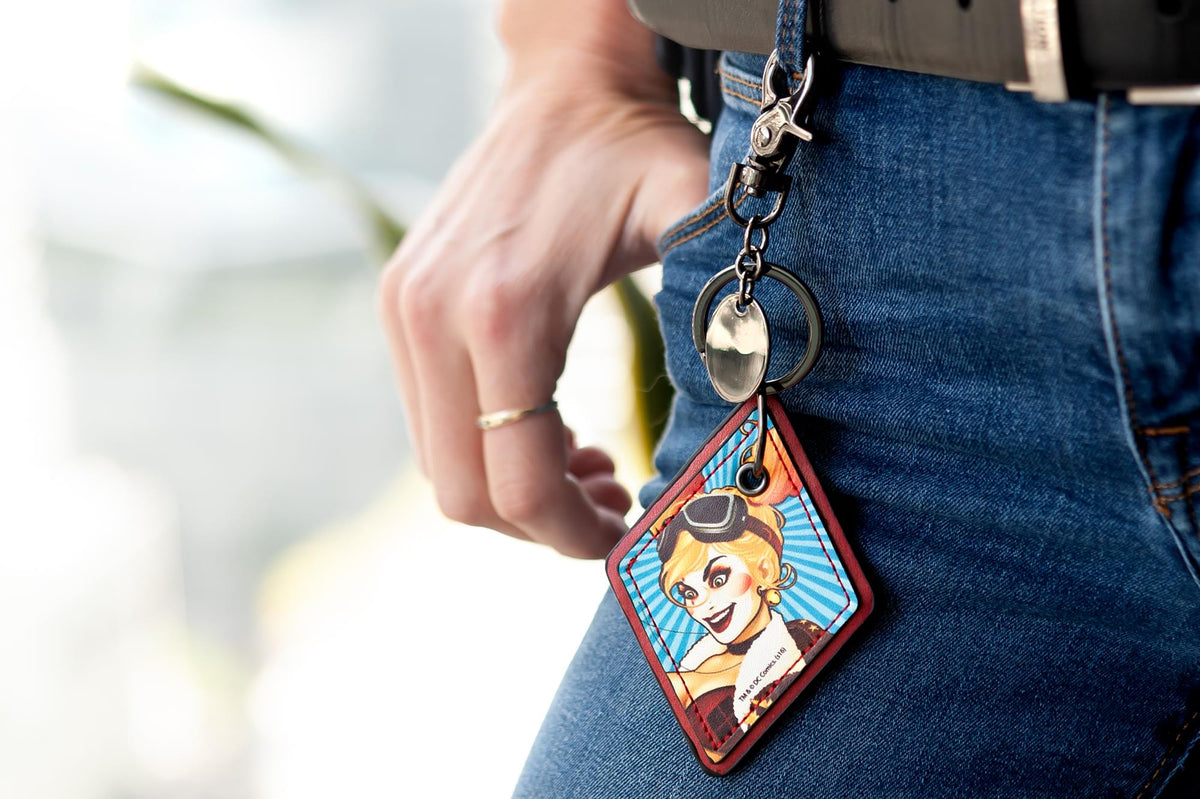 DC Comics Bombshells Harley Quinn Faux Leather Keychain