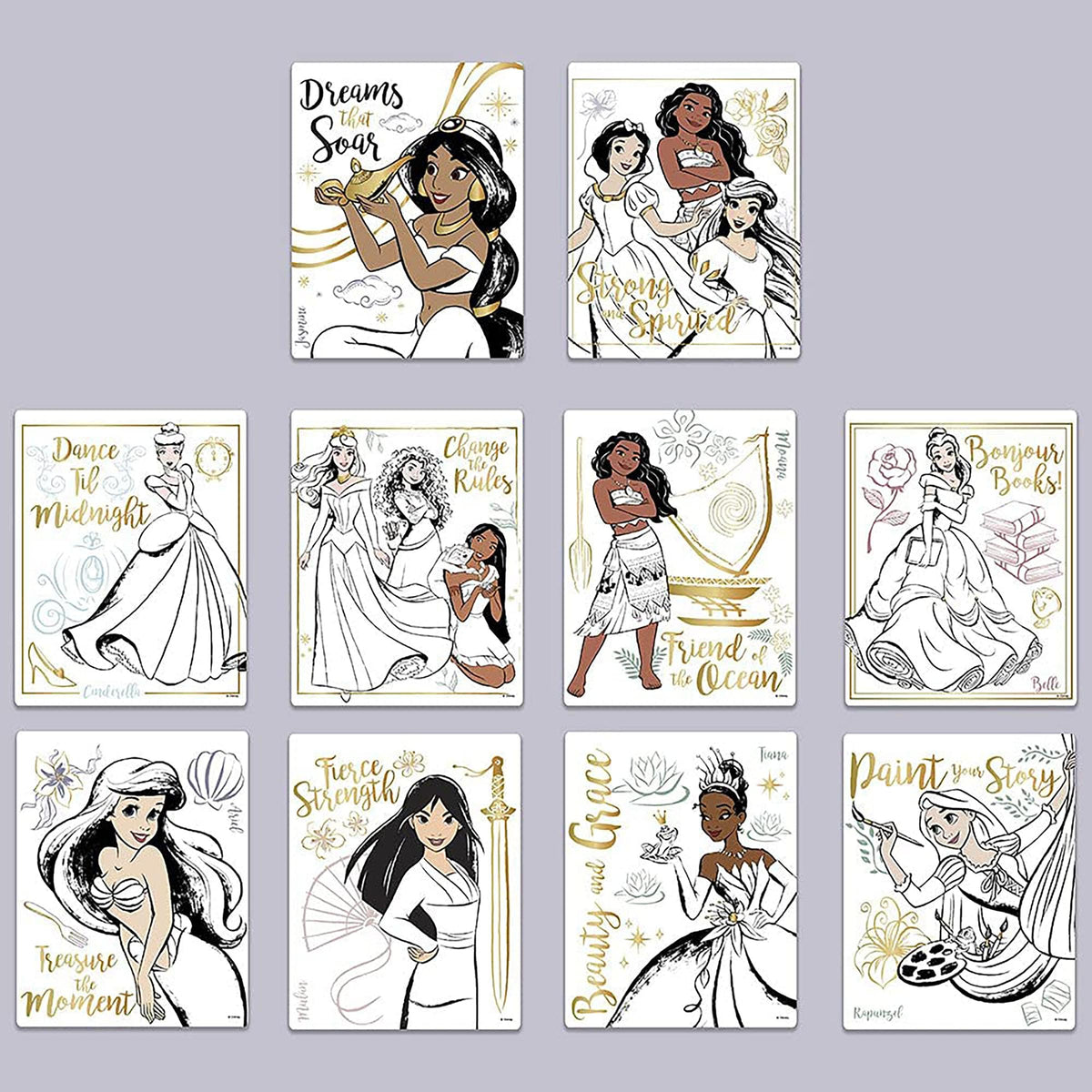 Disney Princess Fashion Angels Watercolor Portfolio Set