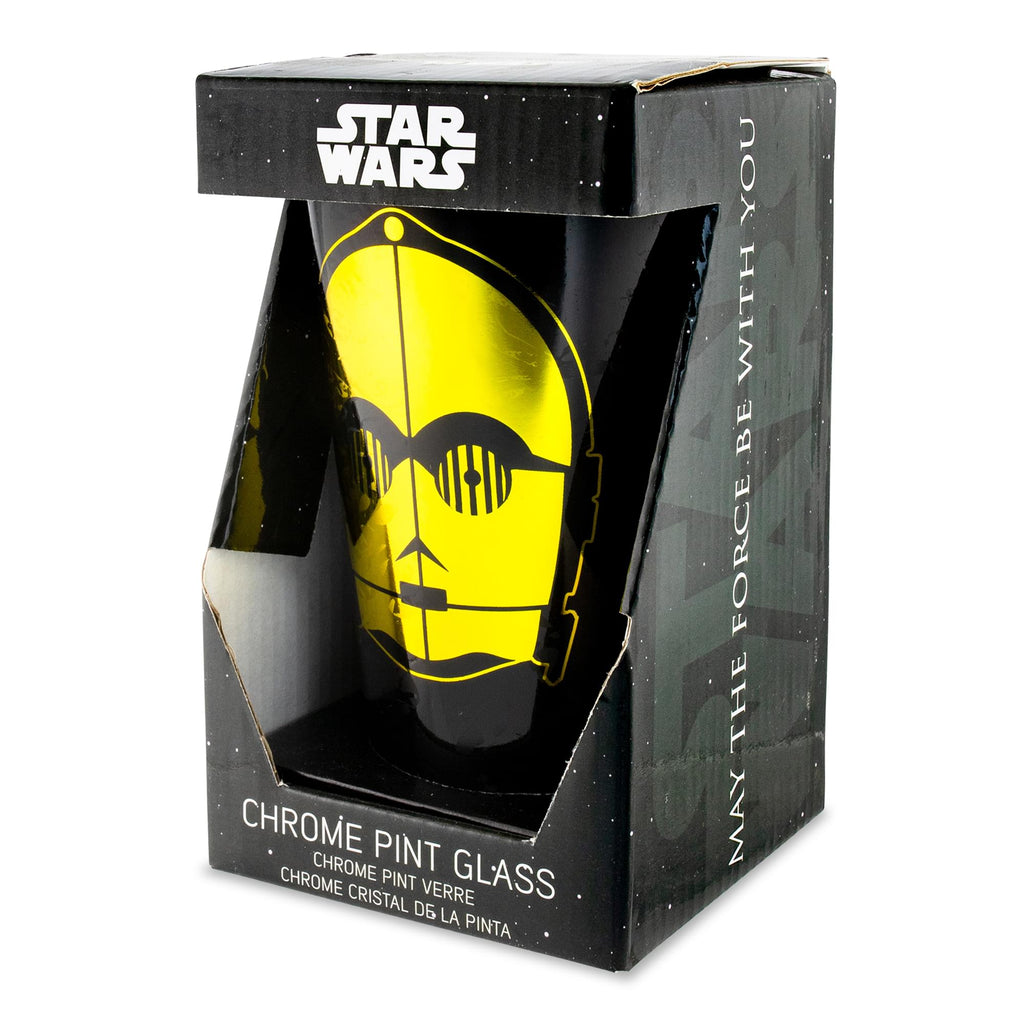 Star Wars C3PO Chrome Pint Glass