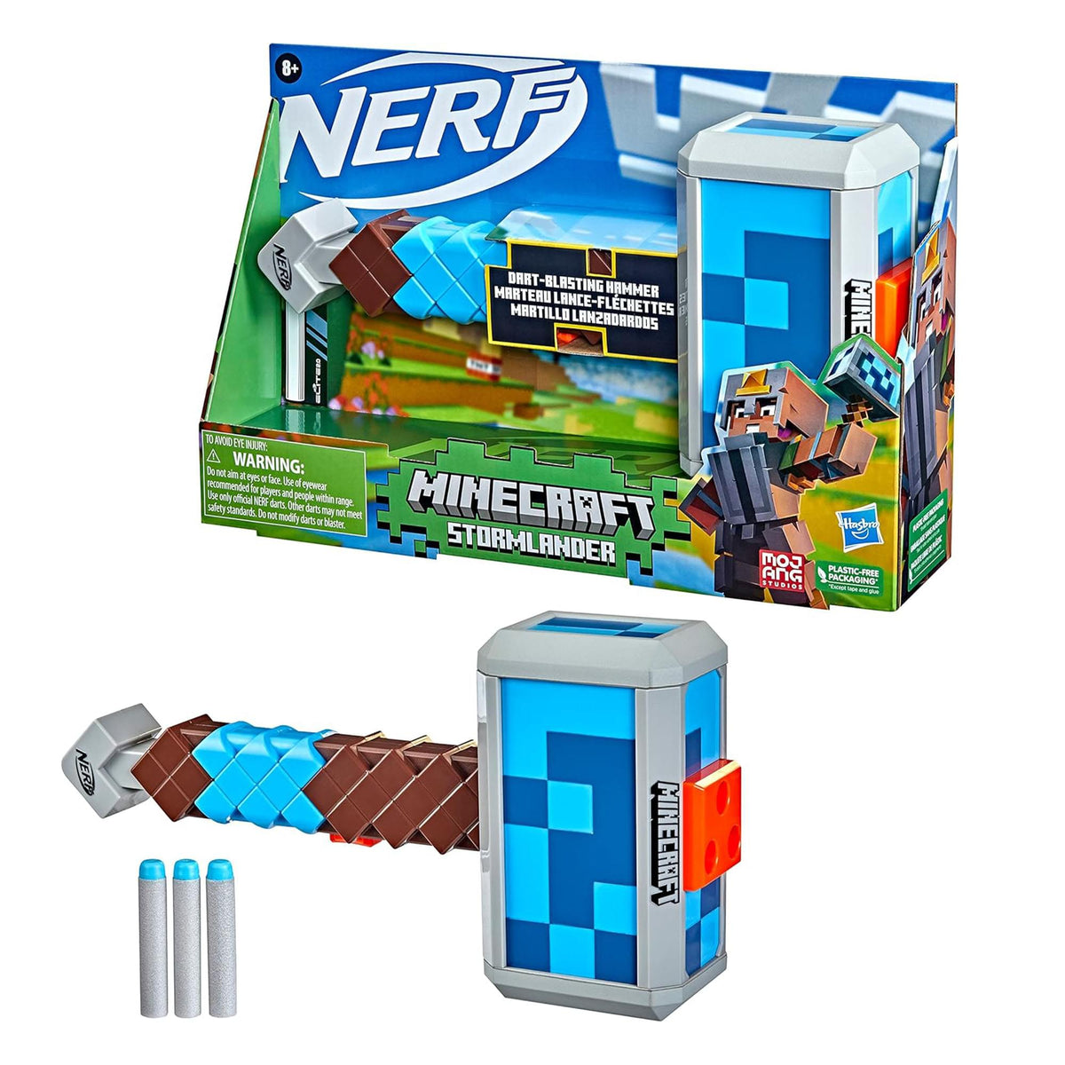 Minecraft Nerf Stormlander Dart-Blasting Hammer