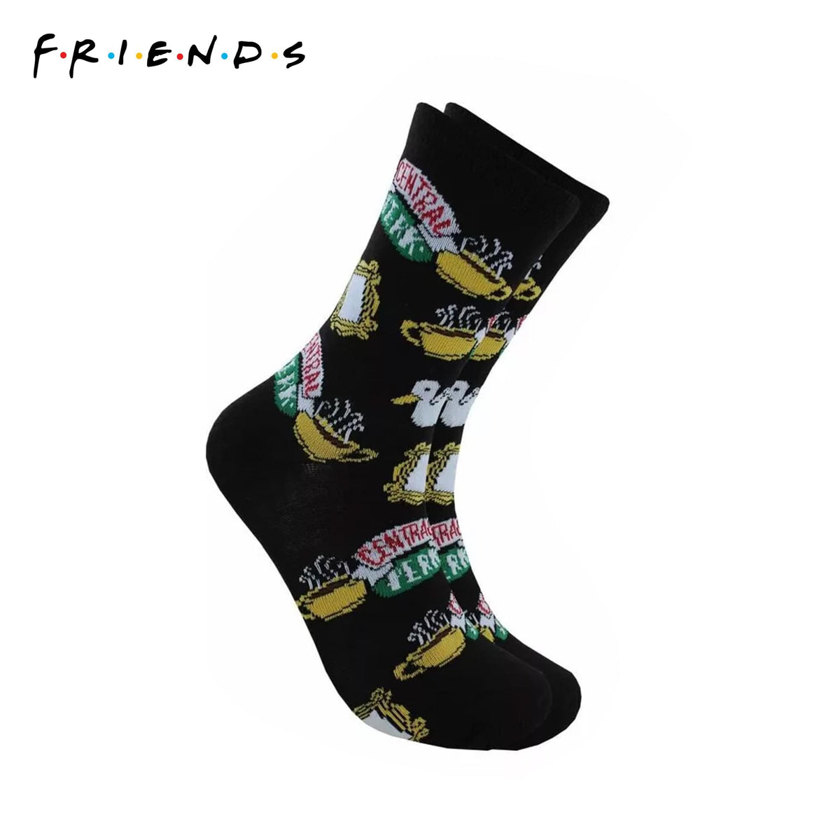 Friends Lobster and Cerntal Perk Novelty Unisex Crew Socks | 2 Pairs