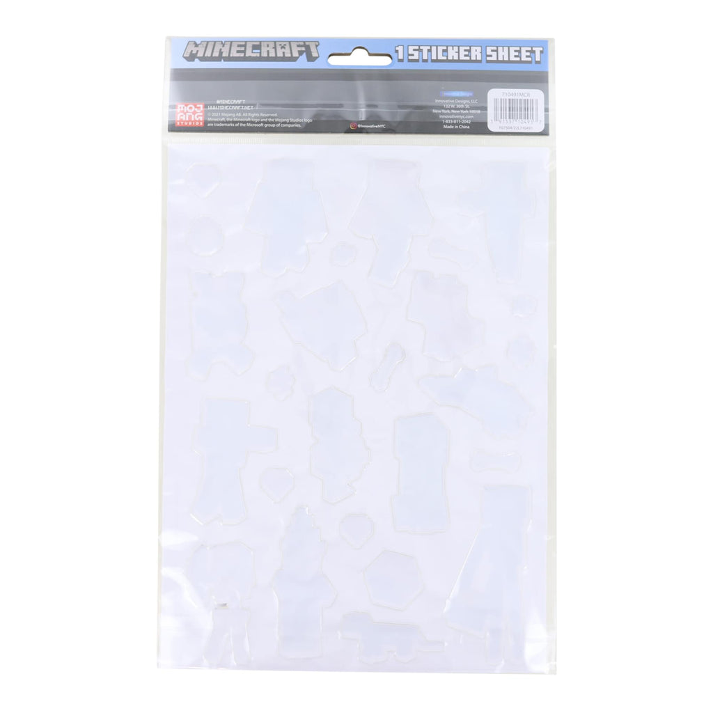 Minecraft Raised 3D Stickers | One Sheet