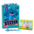 Disney Lilo & Stitch 4-Tabbed Spiral Journal Set With Sticky Notes and Pen | 96 Lined Pages