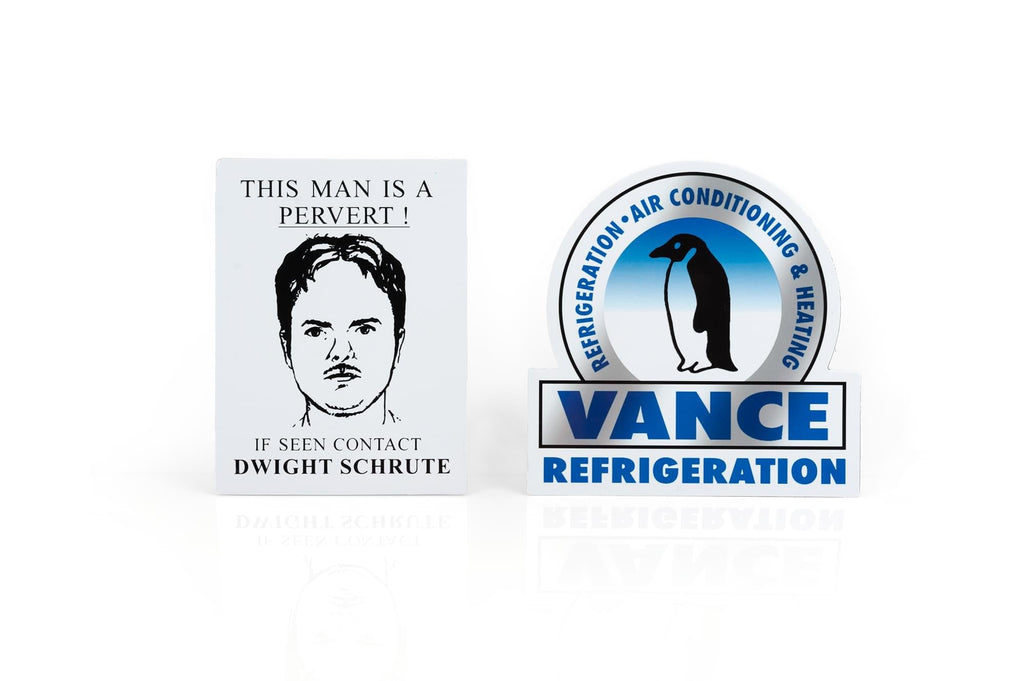 The Office Fridge Magnet Set - 4pcs Cool 4x3 Inches Flat Refrigerator Magnets