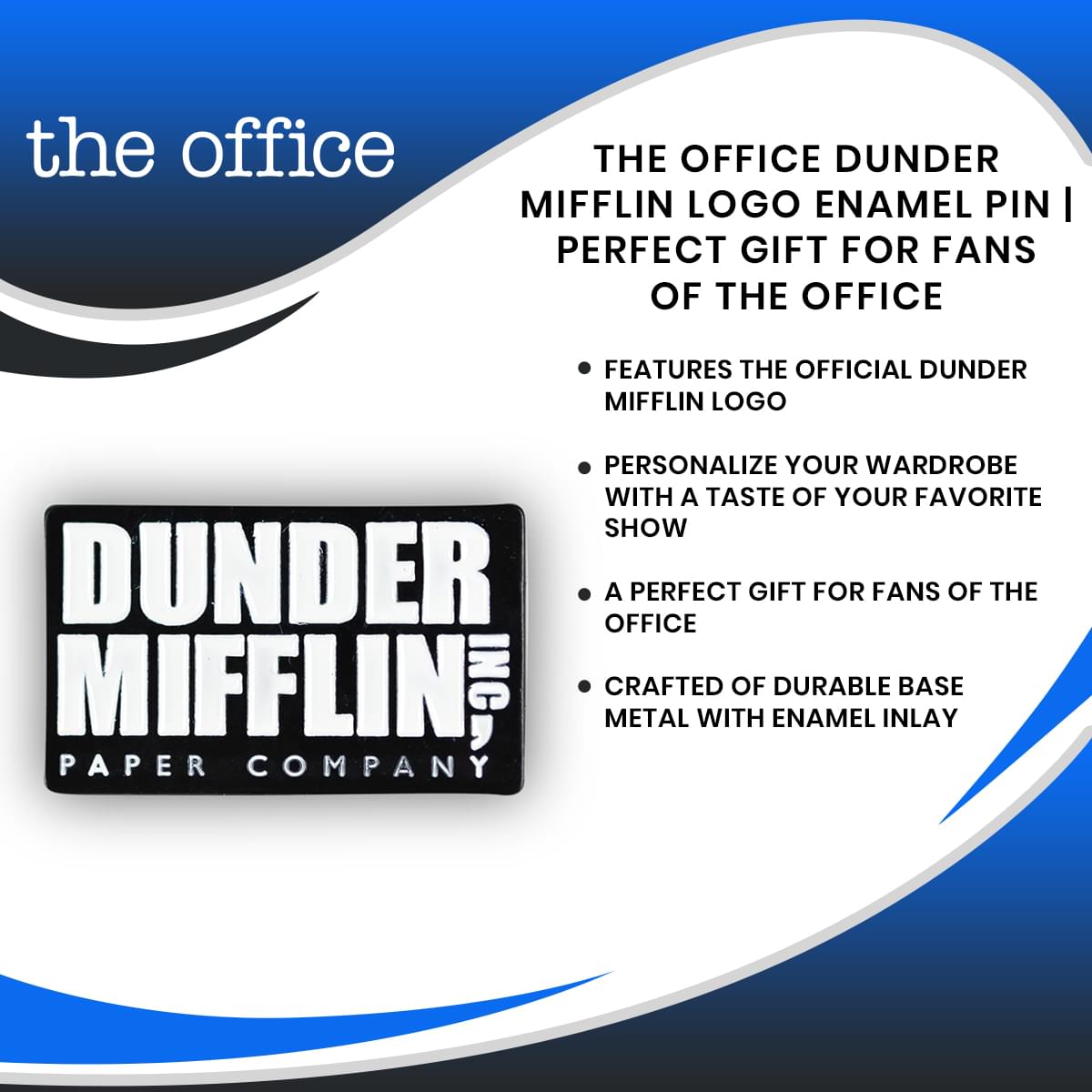The Office Dunder Mifflin Logo Enamel Pin