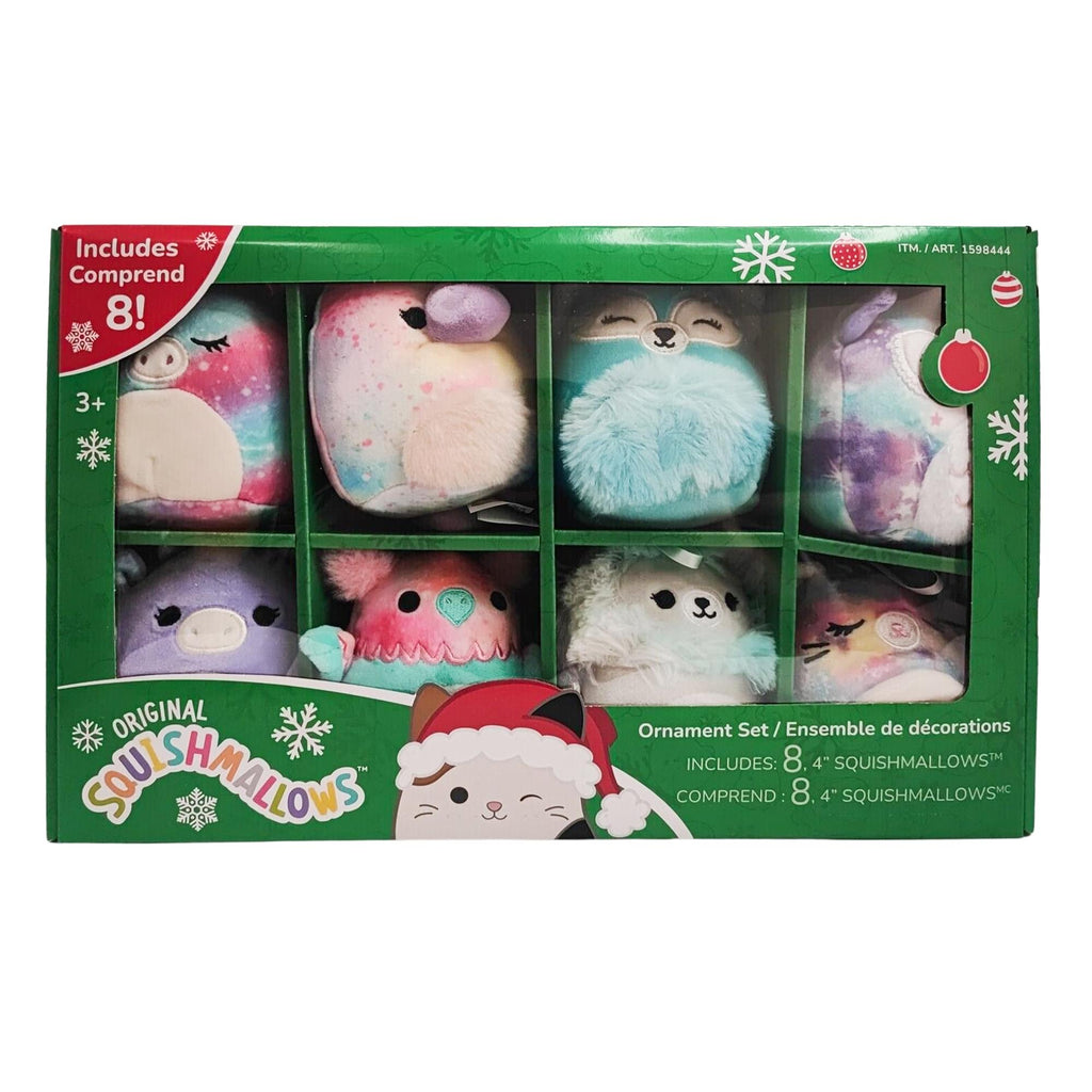 Squishmallow 4 Inch Plush Ornaments 8 Pack | Fantasy