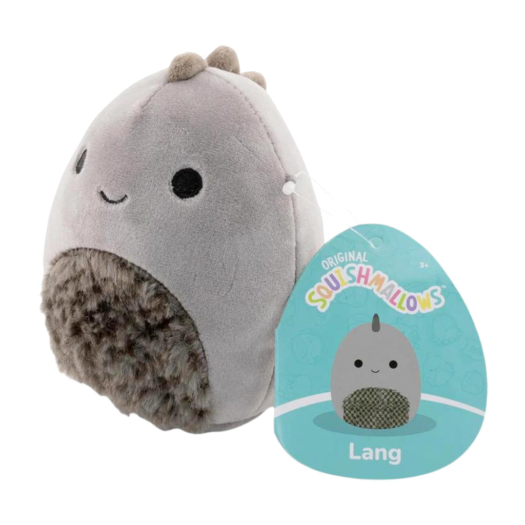 Squishmallow Cozy Squad 8 Inch Plush | Lang the Gray Dinosaur