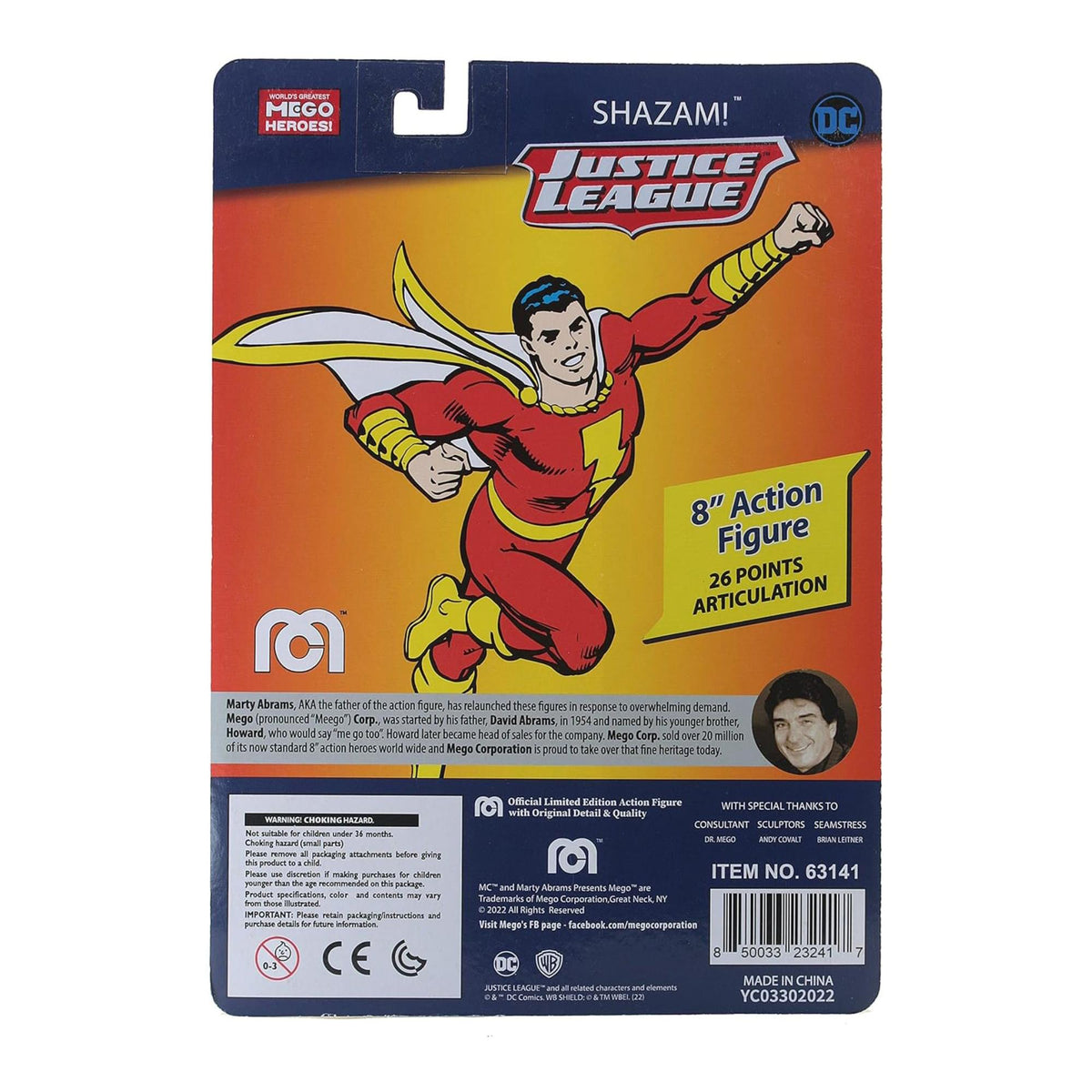Mego DC Comics Shazam 8 Inch Action Figure