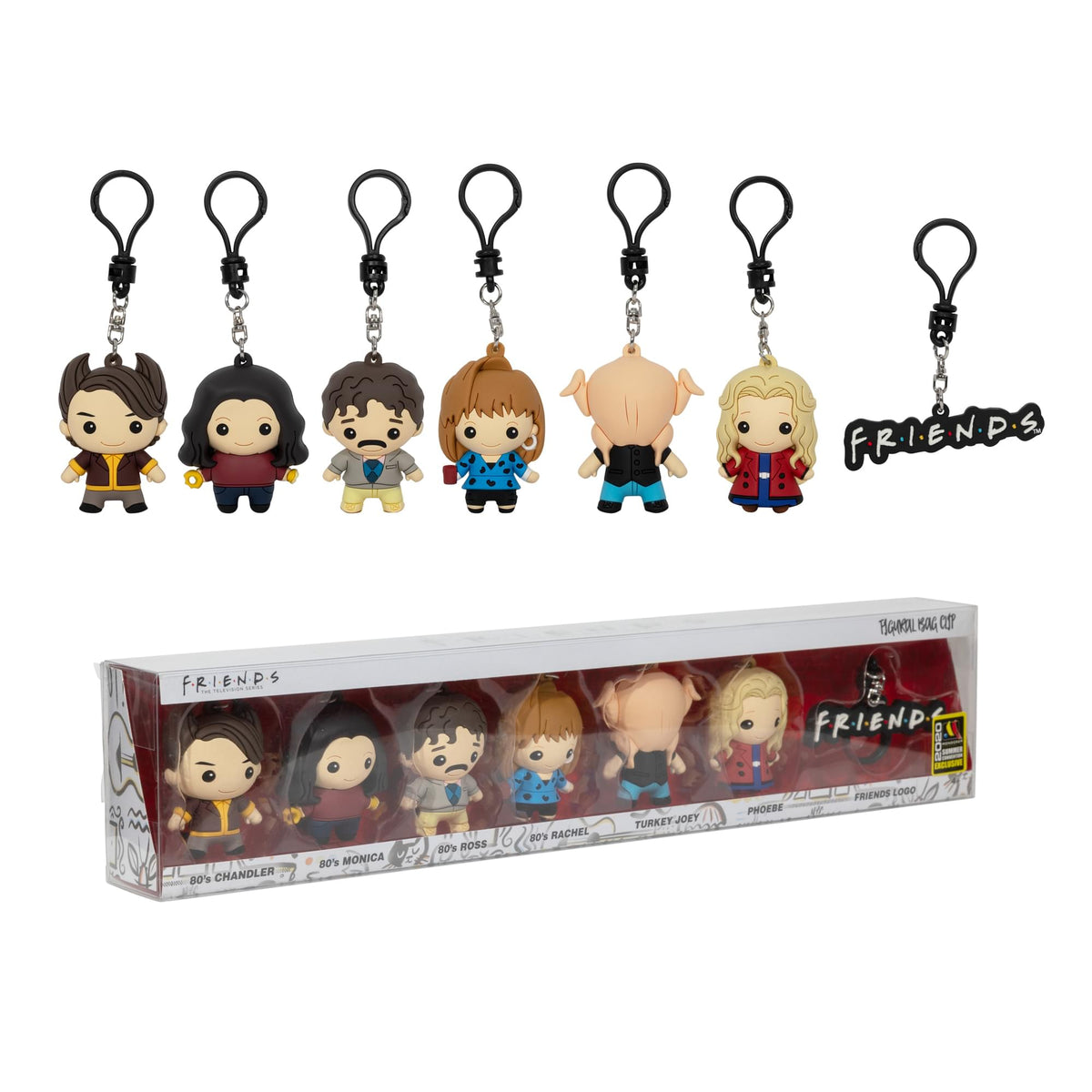 Friends 3D Foam Figural Bag Clip 7-Piece Collector’s Set