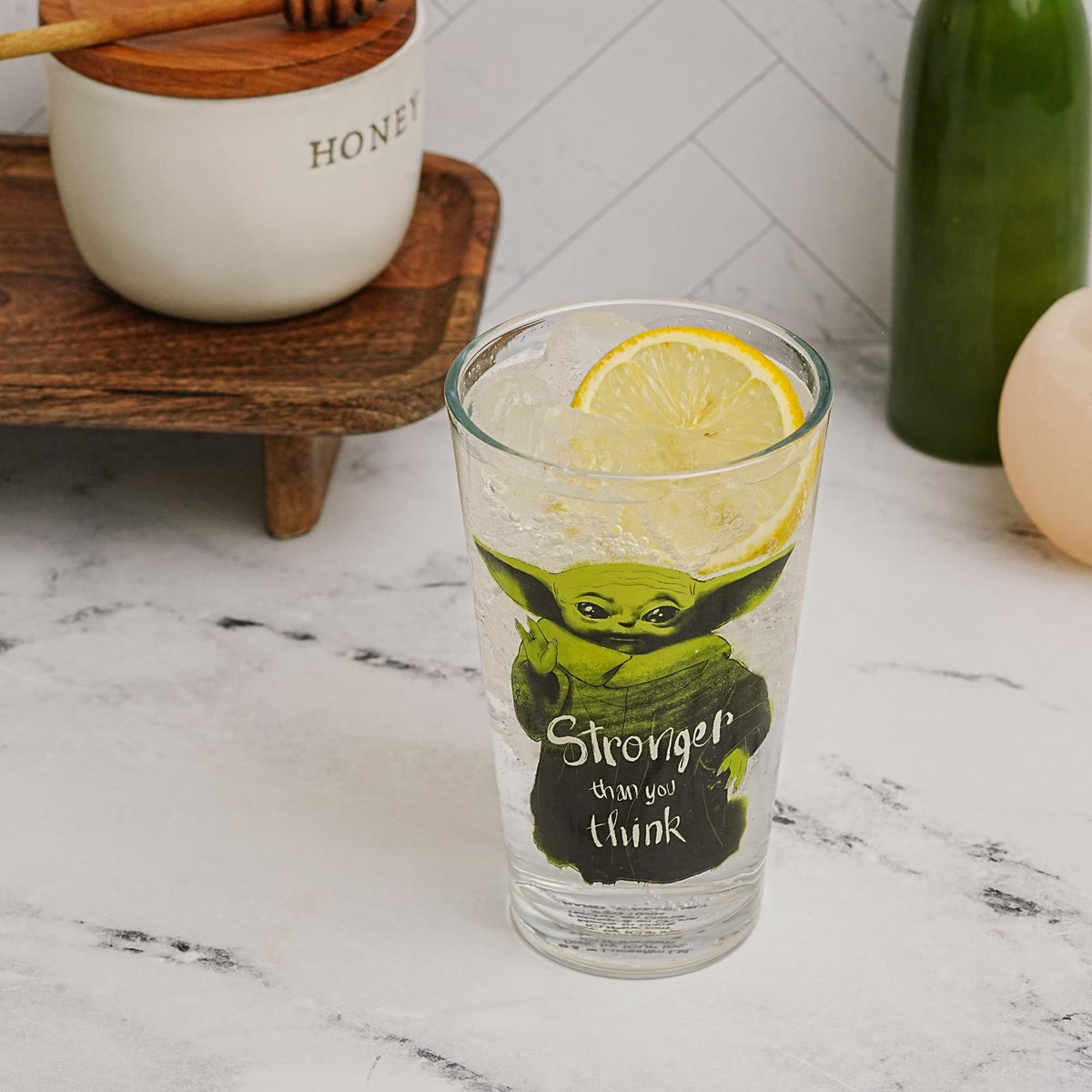 Star Wars Grogu "Stronger Than You Think" 16oz Pint Glass