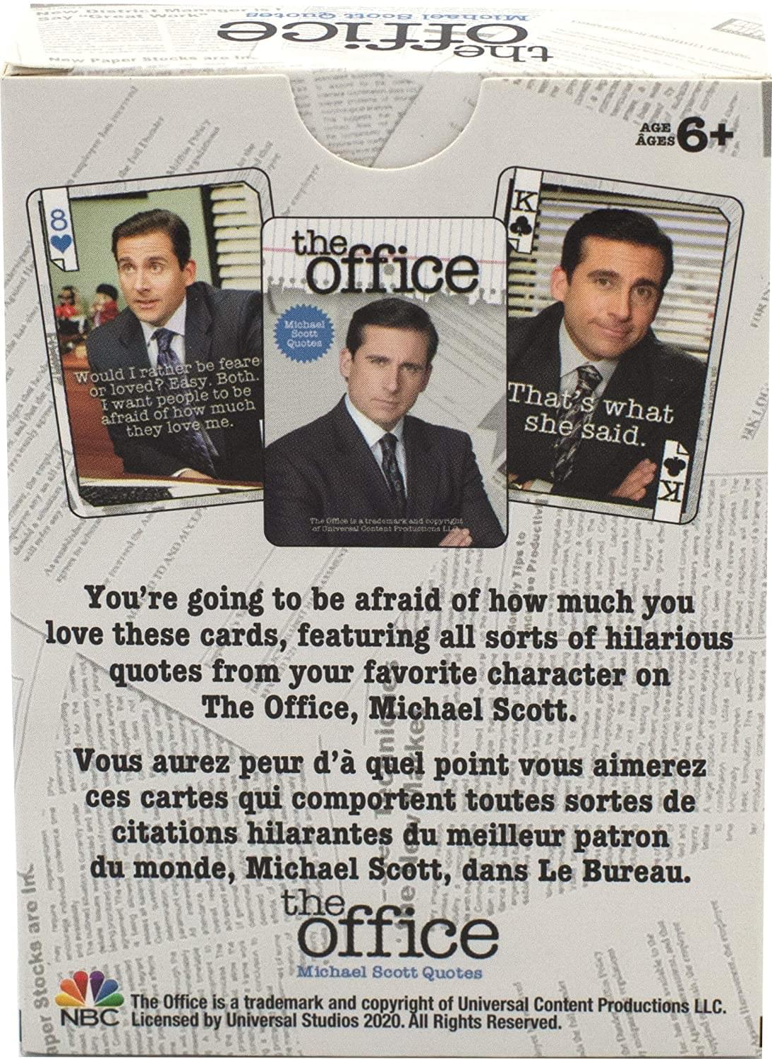 The Office Michael Quotes Playing Cards | 52 Card Deck + 2 Jokers