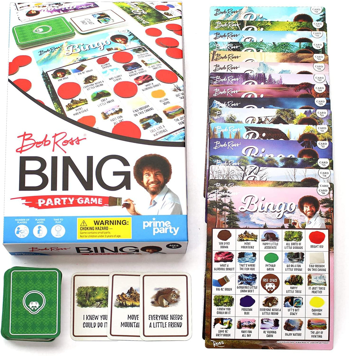 Bob Ross Bingo Party Game | Up to 16 Players