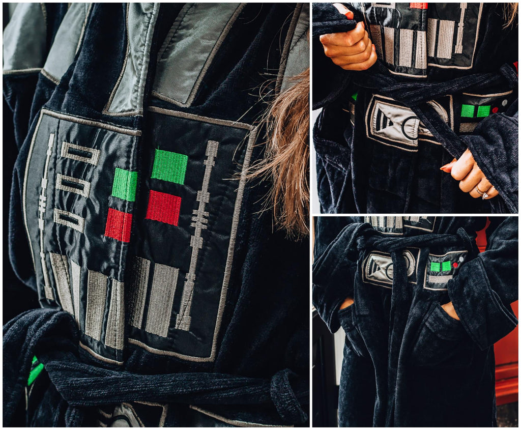 Star Wars Darth Vader Unisex Terrycloth Bathrobe for Adults | One Size Fits Most