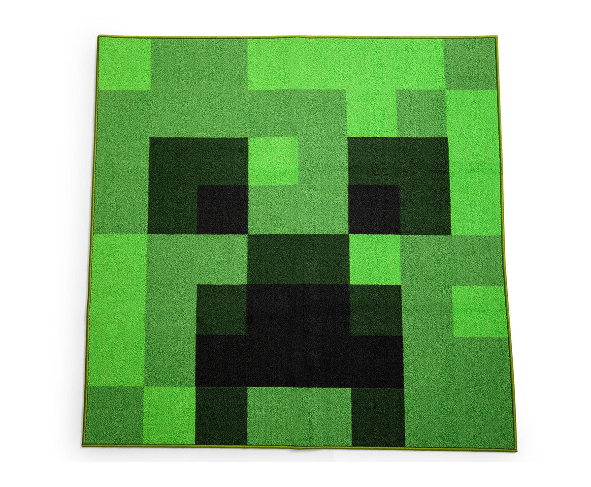 Minecraft Green Creeper Square Area Rug | 52 Inches