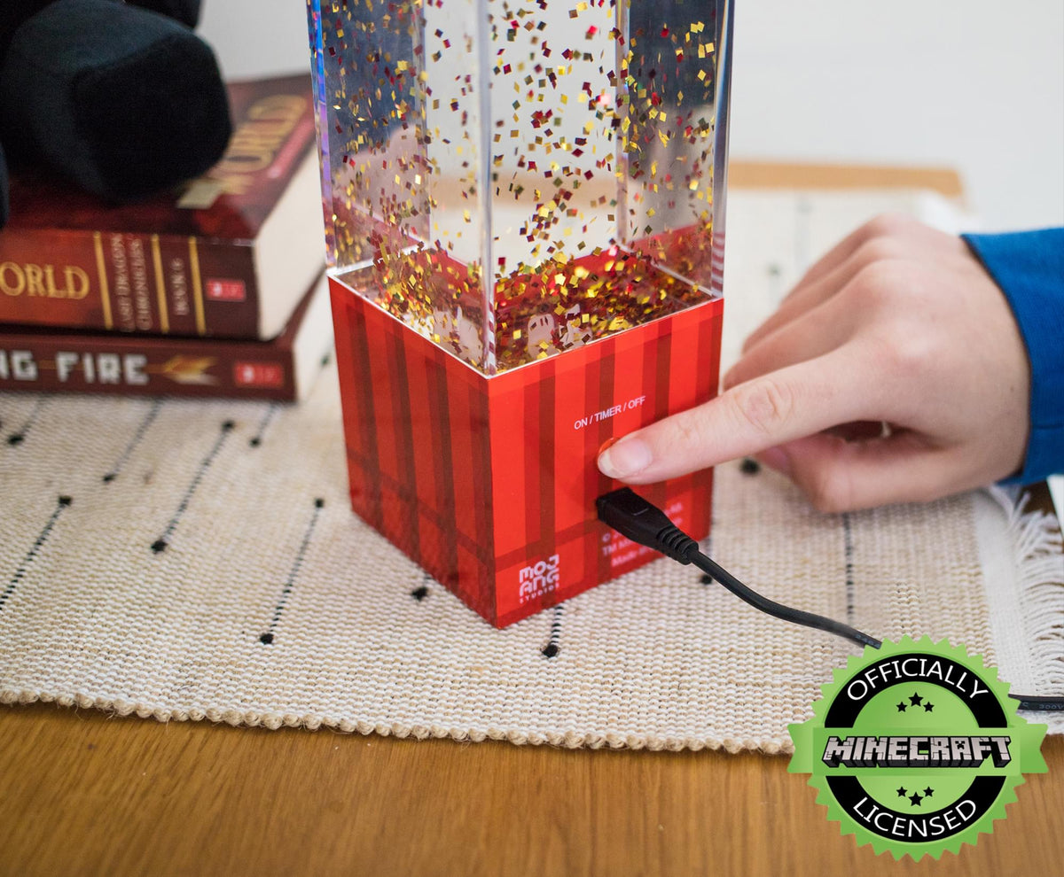 Minecraft TNT Block LED Glitter Motion Lamp | 12 Inches
