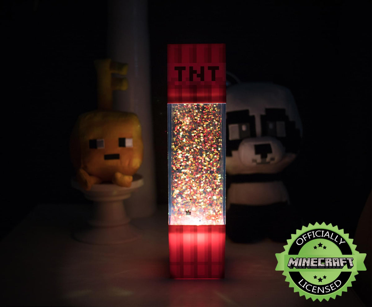 Minecraft TNT Block LED Glitter Motion Lamp | 12 Inches