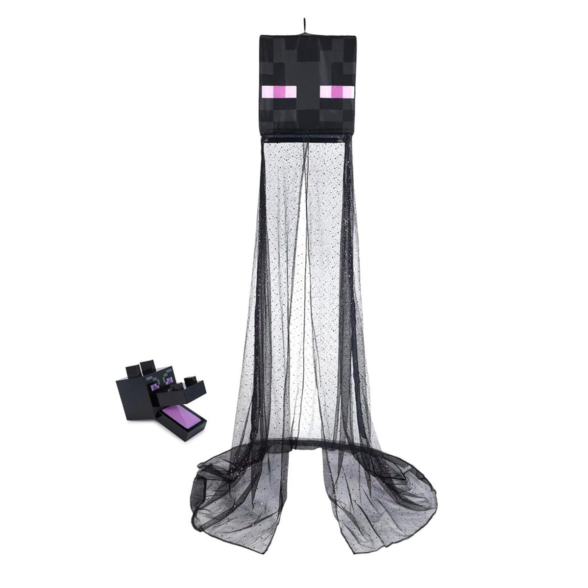 Minecraft 2-Piece Ender Bedroom Bundle | Nightlight & Bed Canopy