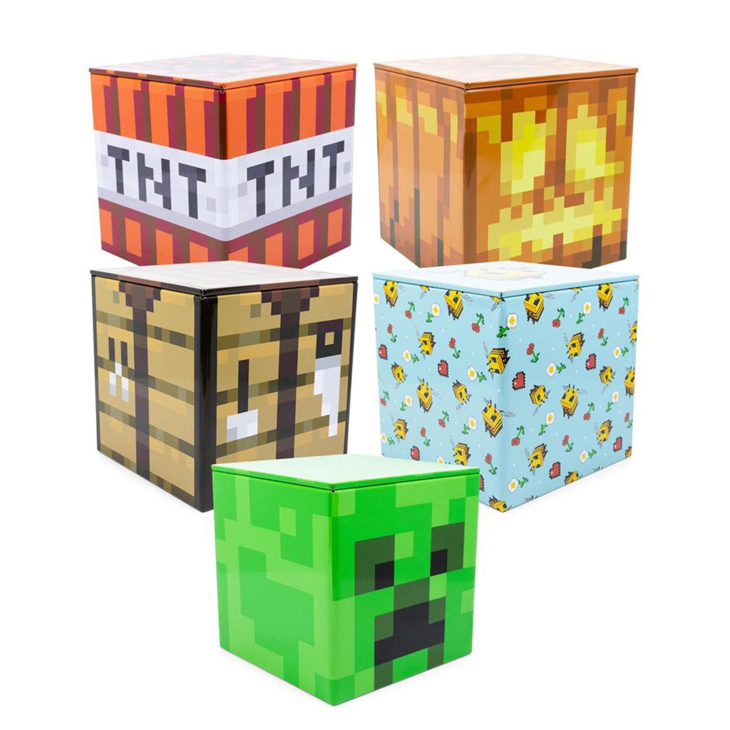 Minecraft 5-Piece 4 Inch Tin Storage Box Bundle