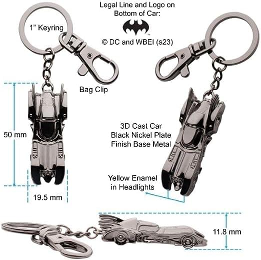 DC Comics The Flash 3D Batmobile Keychain