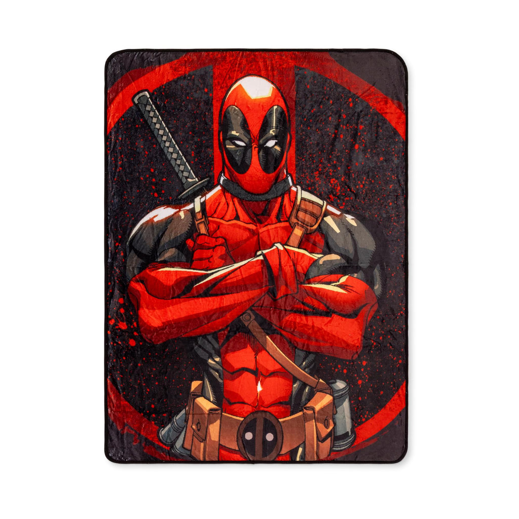 Marvel Deadpool Arms Crossed Fleece Throw Blanket | 45 x 60 Inches