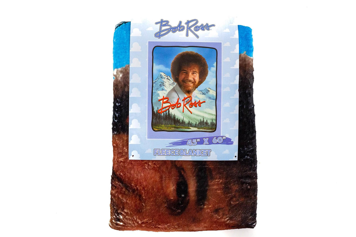 Bob Ross Design Soft and Cozy Throw Size Fleece Plush Blanket | 45 x 60 Inches
