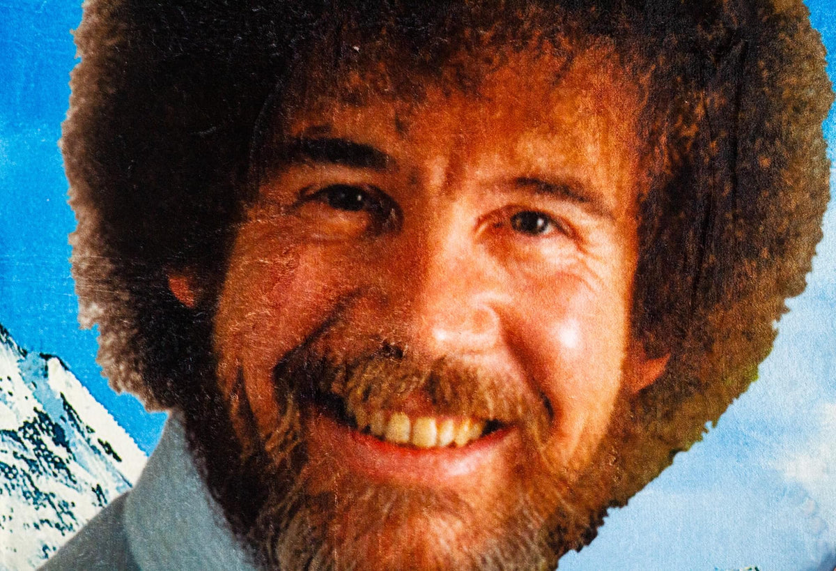 Bob Ross Design Soft and Cozy Throw Size Fleece Plush Blanket | 45 x 60 Inches
