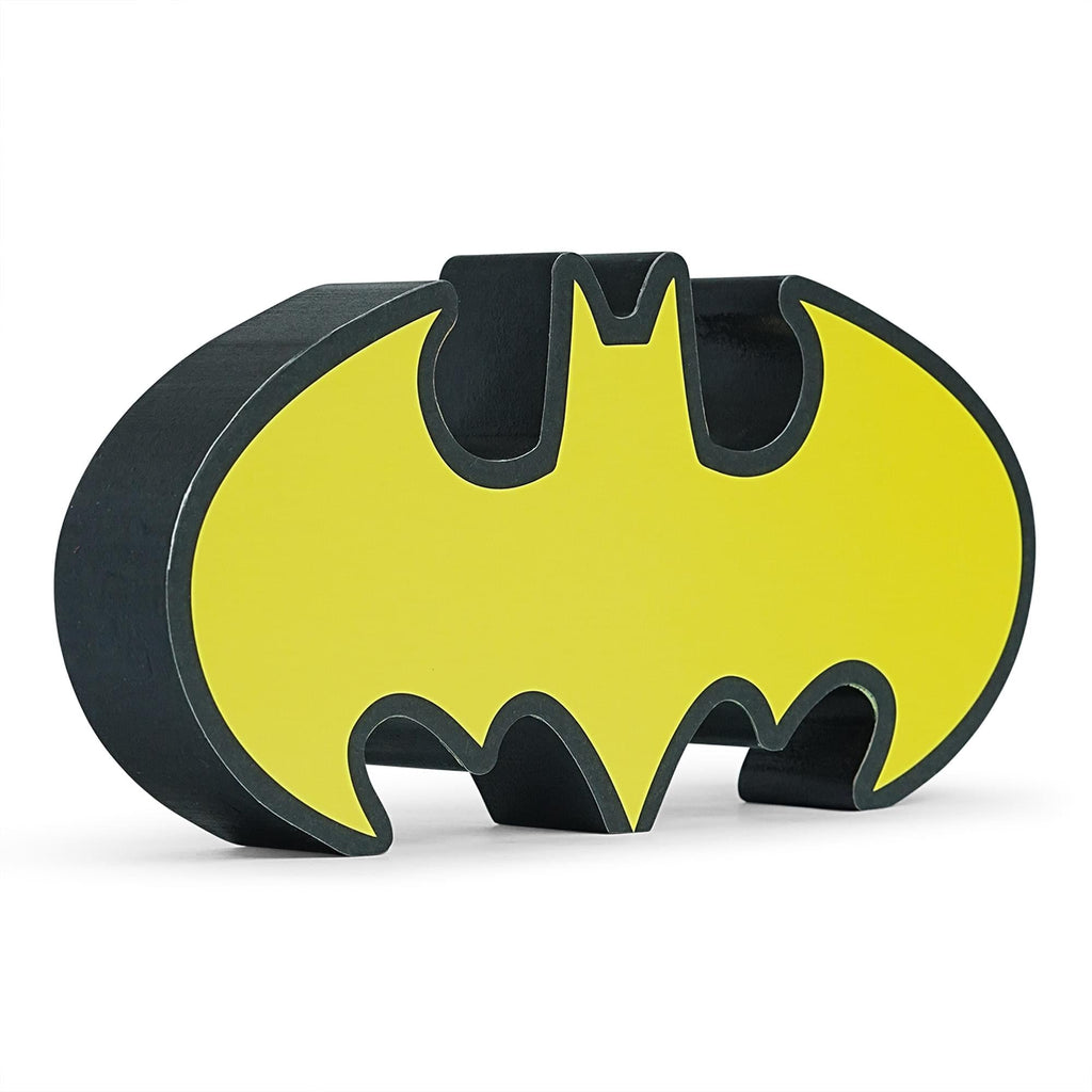 DC Comics Batman Emblem Die-Cut Wooden Wall Art Sign | 4 x 8 Inches