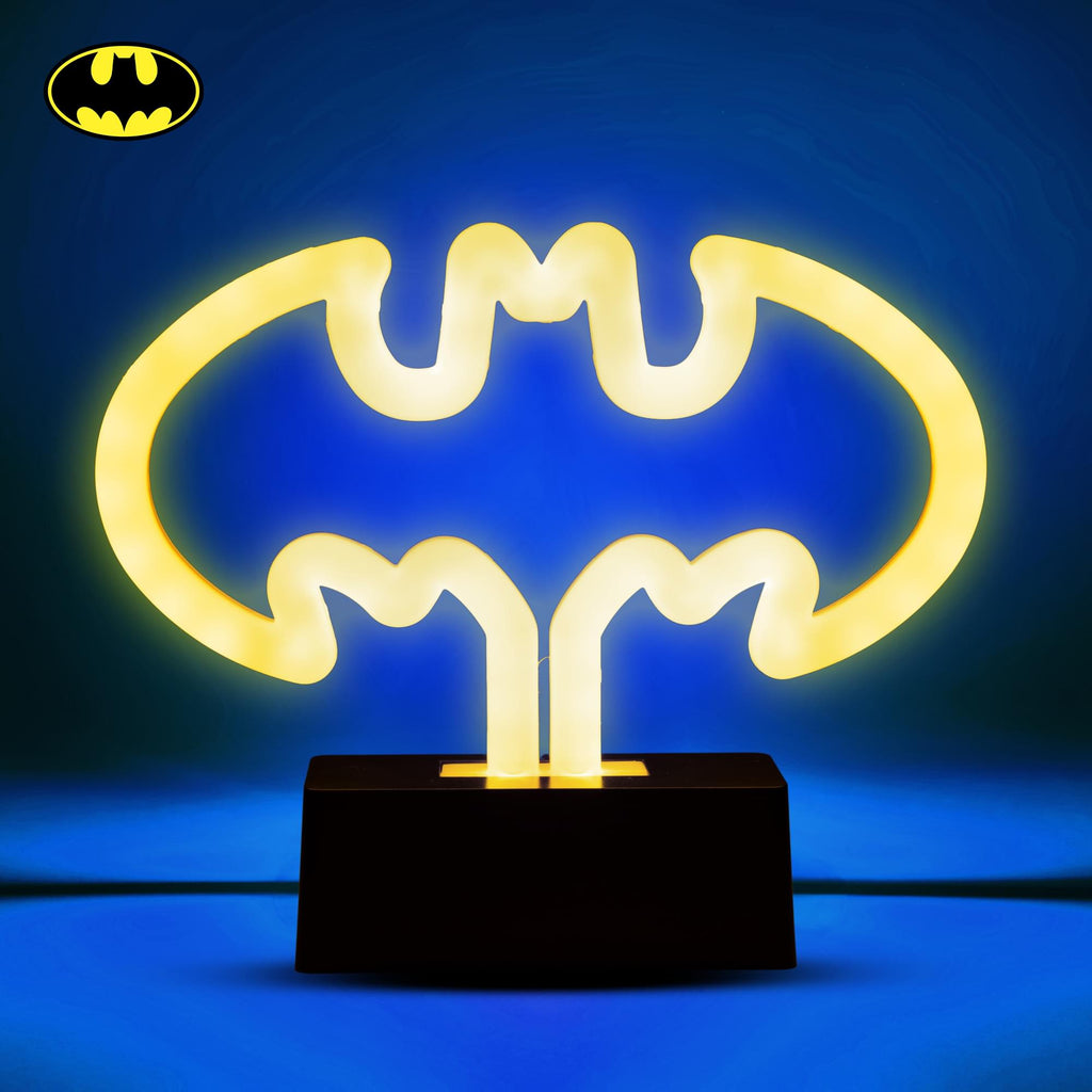 DC Comics Batman Logo Yellow LED Neon Mood Light | 7 x 6 Inches