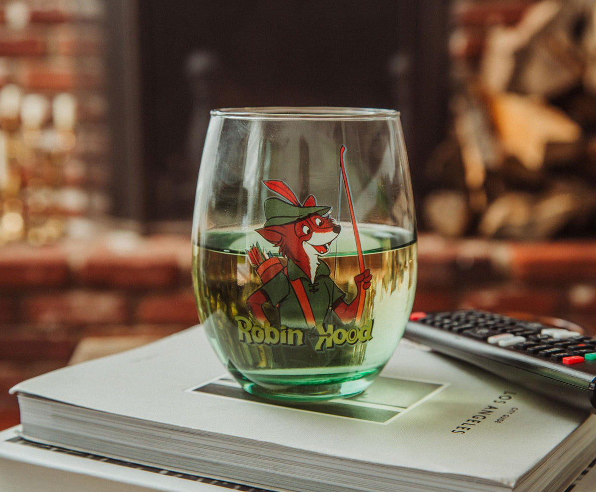 Disney Robin Hood Stemless Wine Glass | Holds 20 Ounces