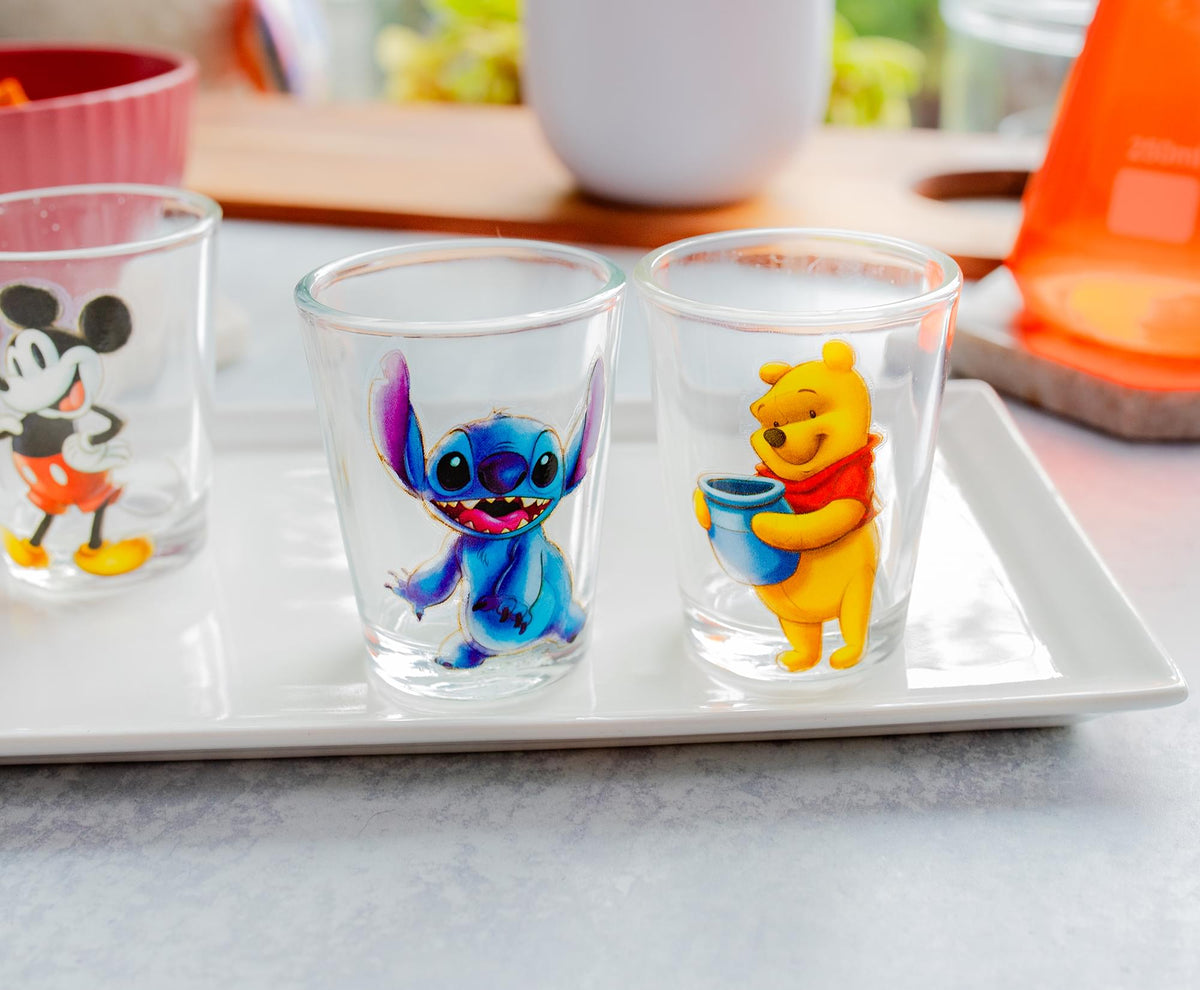 Disney Classic Characters 2-Ounce Mini Shot Glasses | Set of 4