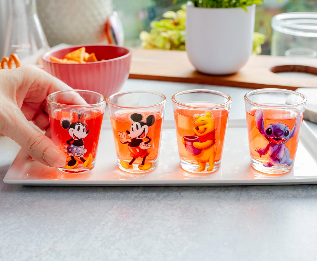 Disney Classic Characters 2-Ounce Mini Shot Glasses | Set of 4