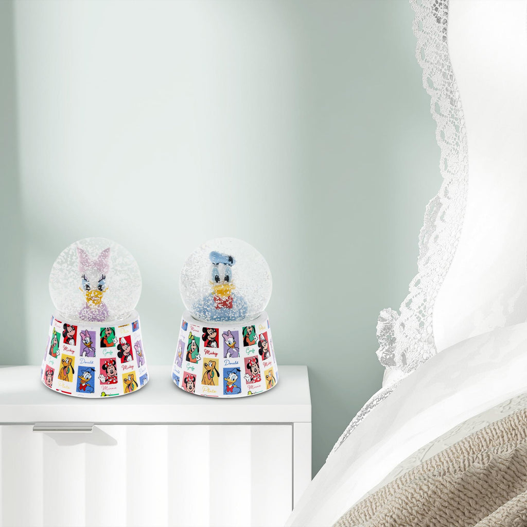 Disney Donald and Daisy Duck Mini Light-Up Snow Globes | Set of 2