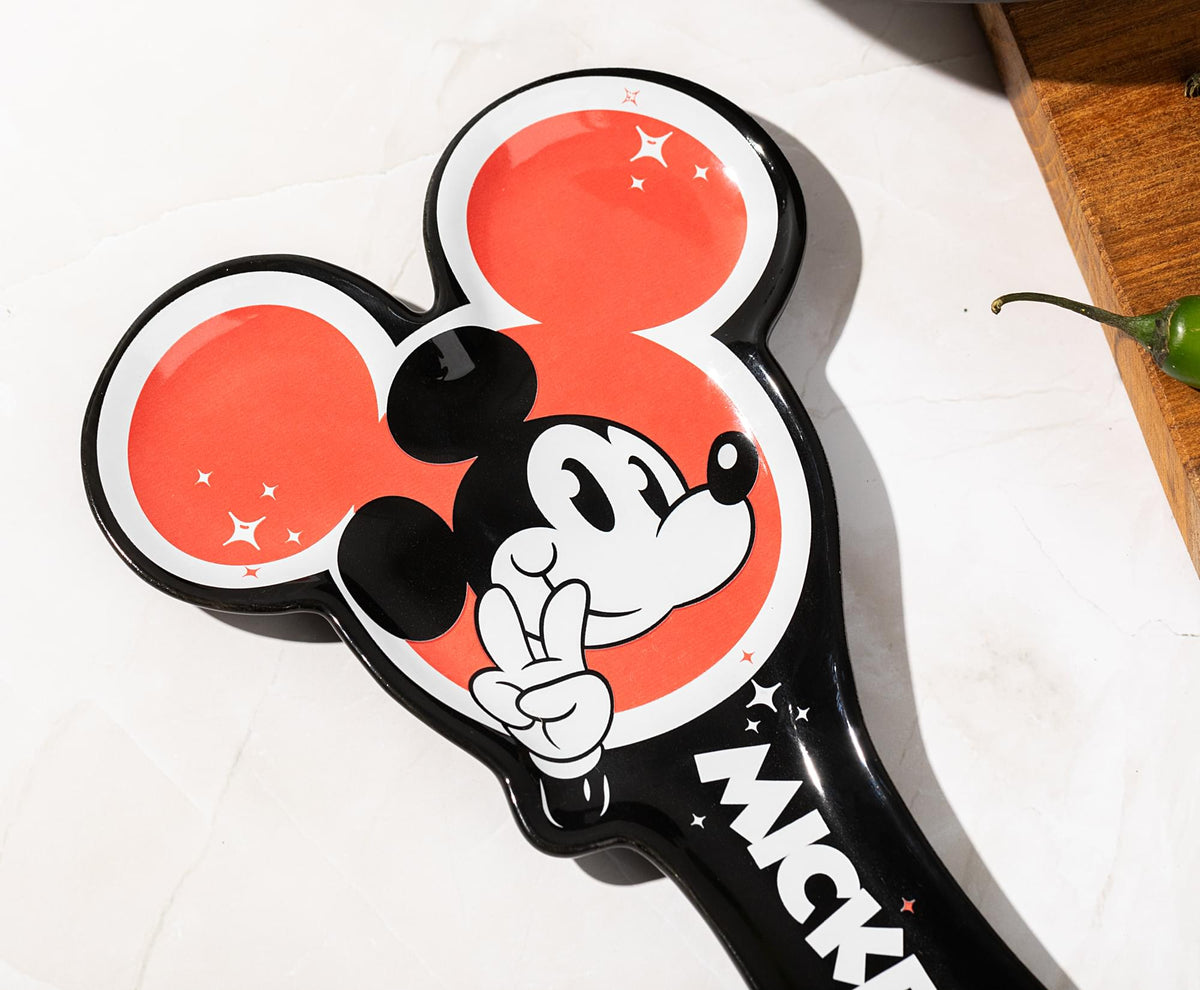 Disney Mickey Mouse Happy Face Sculpted Ceramic Spoon Rest