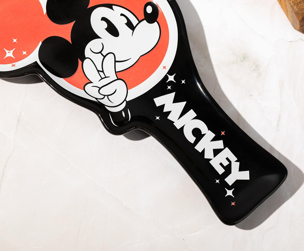 Disney Mickey Mouse Happy Face Sculpted Ceramic Spoon Rest