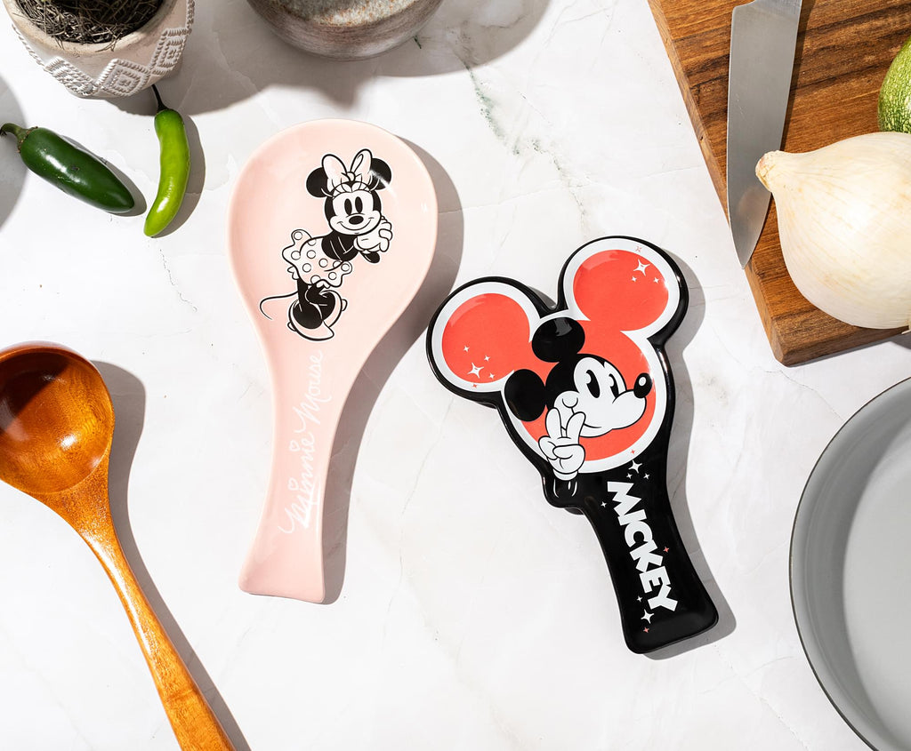 Disney Mickey Mouse Happy Face Sculpted Ceramic Spoon Rest