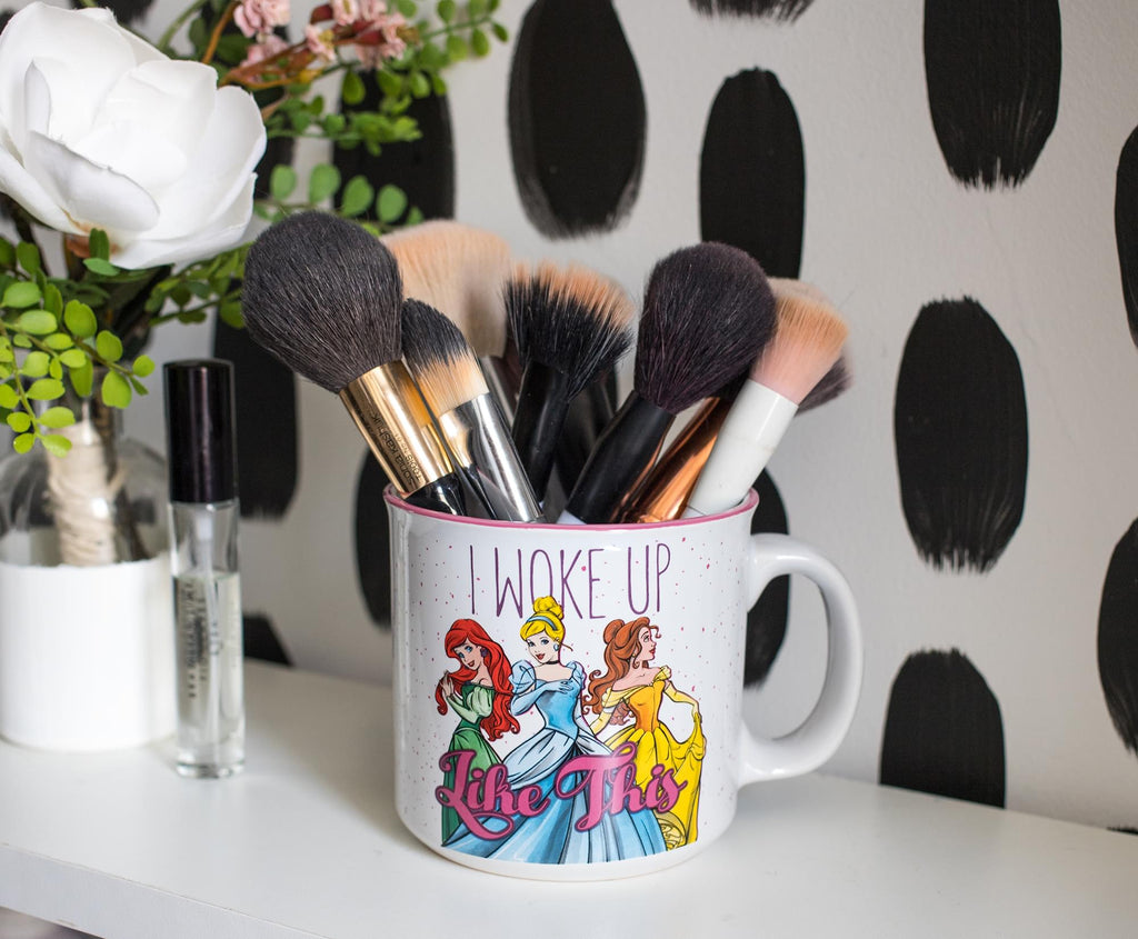 Disney Princess "I Woke Up Like This" Ceramic Camper Mug | Holds 20 Ounces
