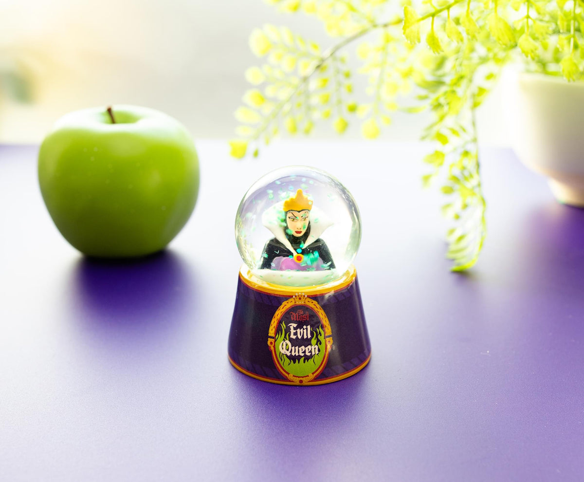 Disney Snow White Evil Queen "Mirror, Mirror" Mini Light-Up Snow Globe