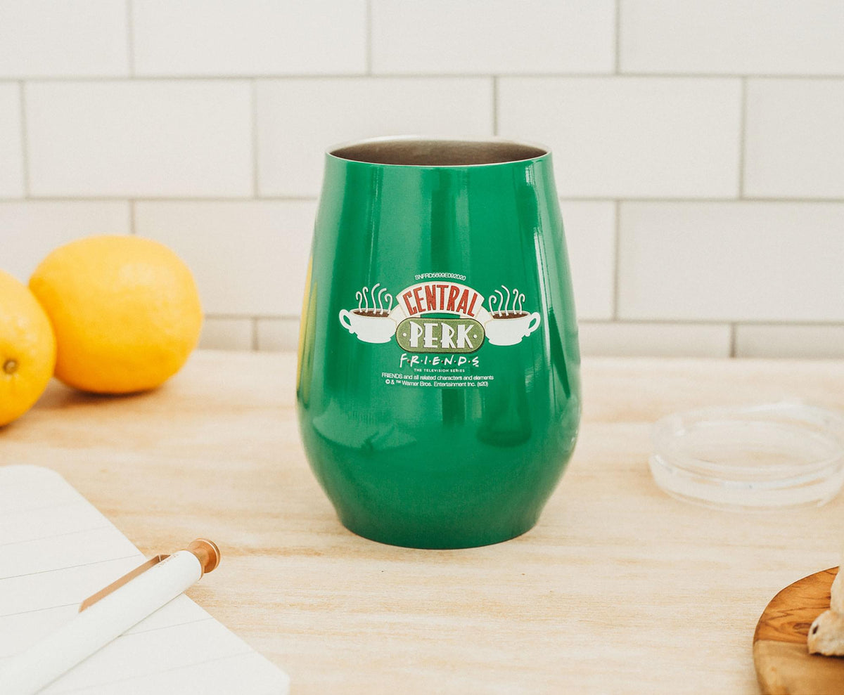 Friends Central Perk Double-Walled Stainless Steel Wine Tumbler | 10 Ounces
