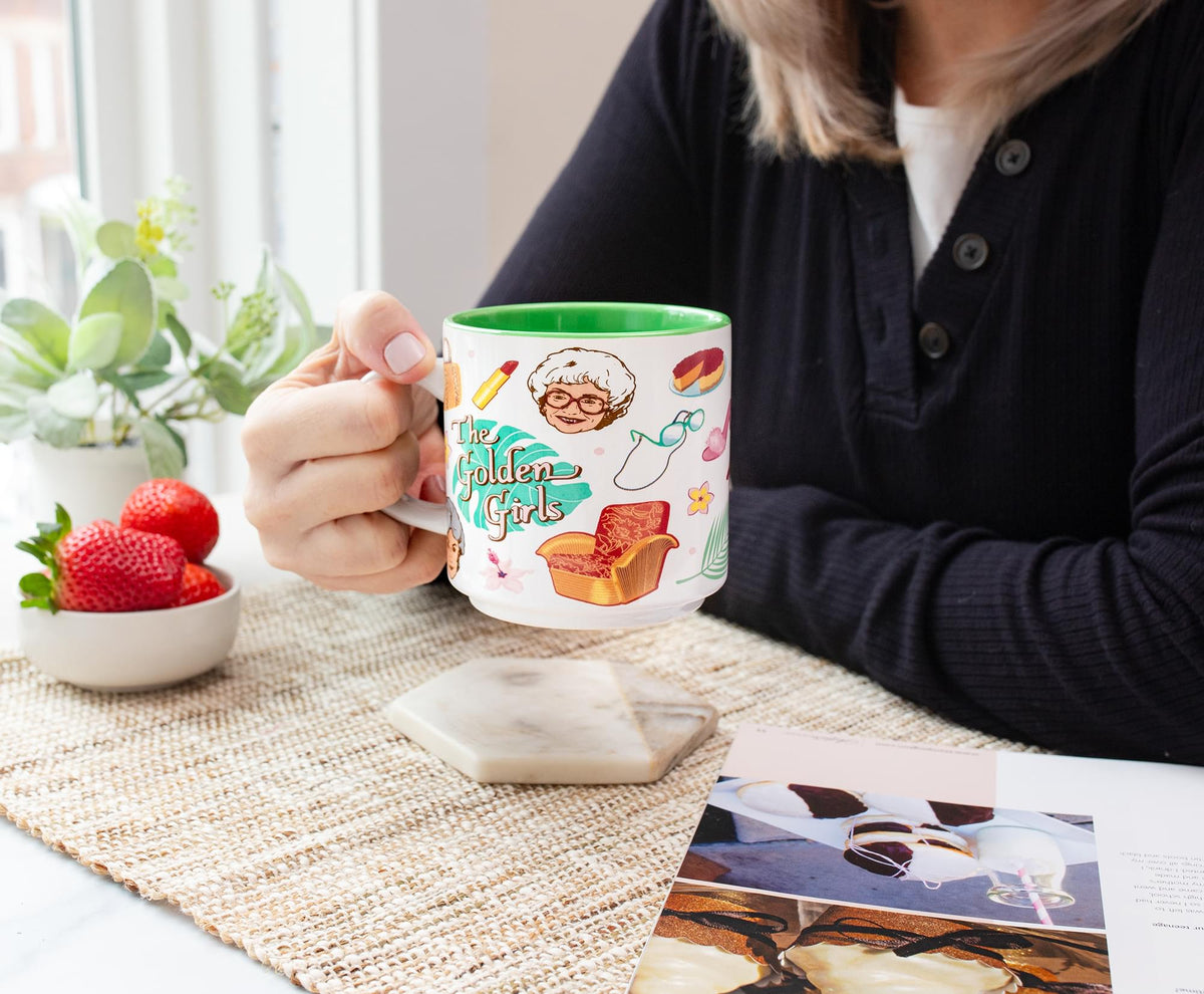 The Golden Girls Icons Ceramic Coffee Mug | Holds 13 Ounces