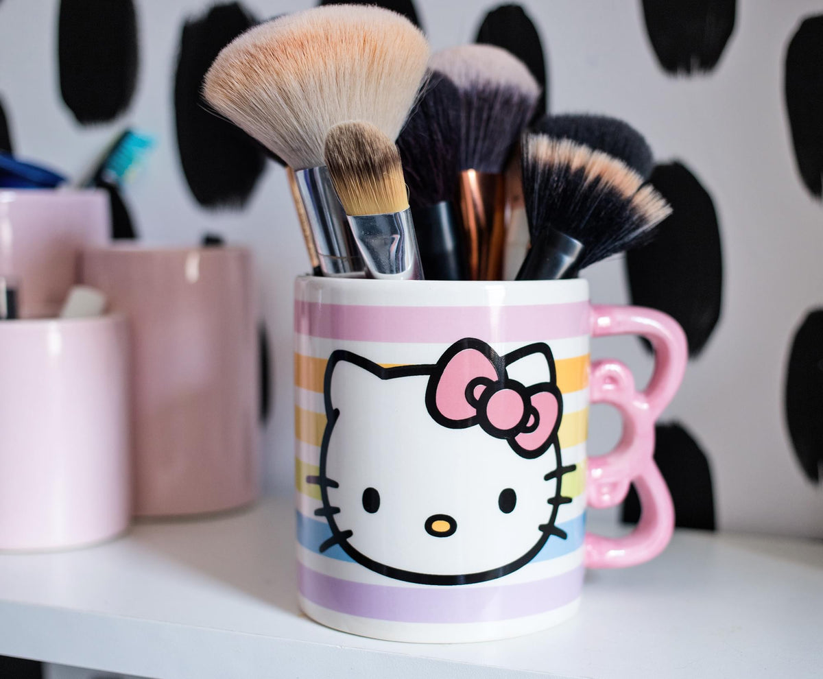 Hello Kitty Bow Handle Ceramic Mug | Holds 20 Ounces