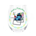 Disney Lilo & Stitch "Aloha, Paradise" Stemless Wine Glass | Holds 20 Ounces