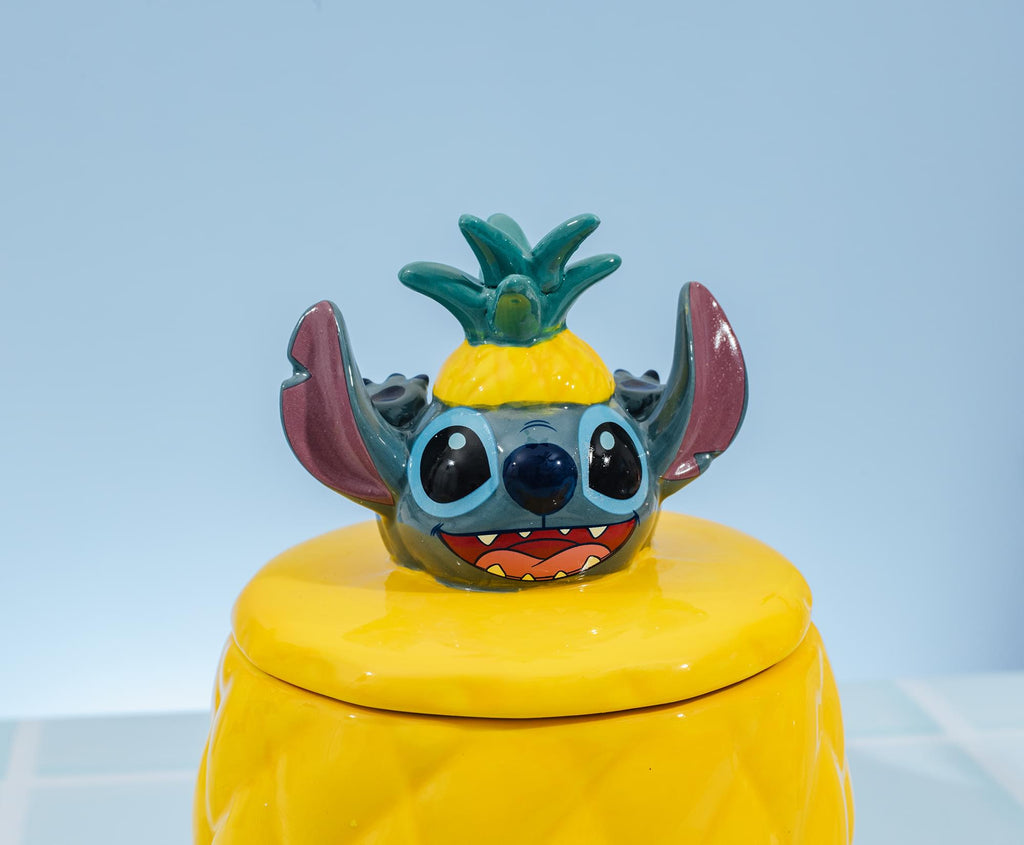 Disney Lilo & Stitch Pineapple 8-Inch Sculpted Ceramic Snack Jar
