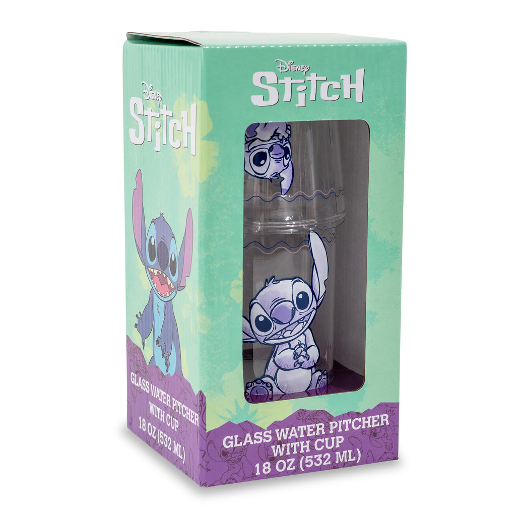 Disney Lilo & Stitch 18-Ounce Glass Pitcher and 8-Ounce Cup