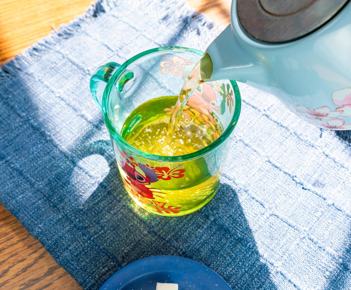 Disney Lilo & Stitch Leroy Glass Mug | Holds 18 Ounces