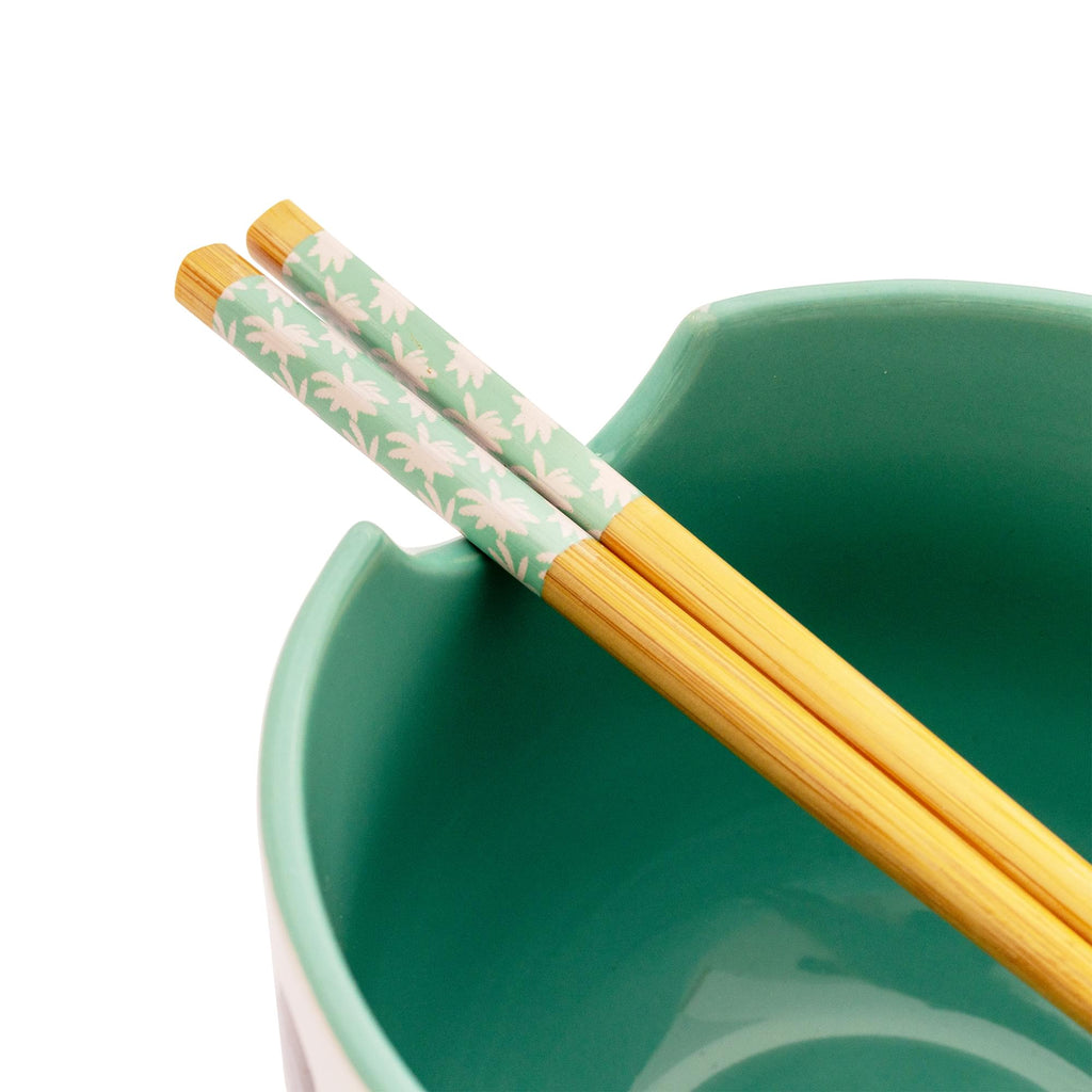 Disney Lilo & Stitch Elvis Stitch 20-Ounce Ceramic Ramen Bowl and Chopstick Set
