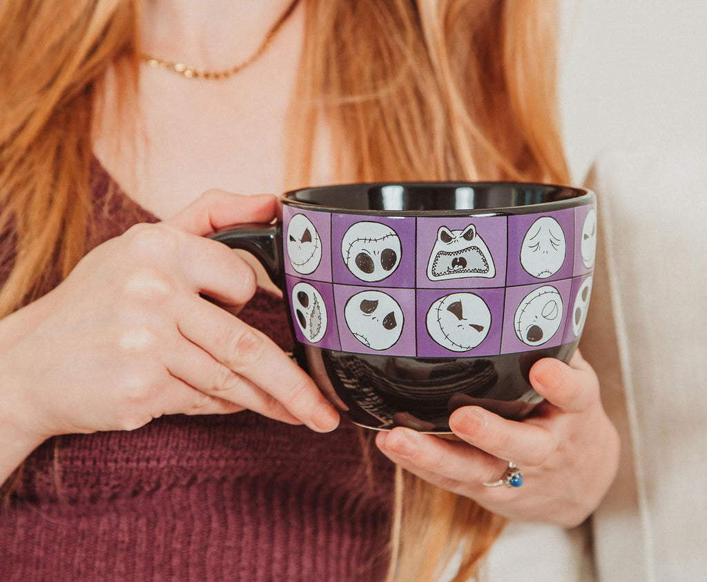 Disney Nightmare Before Christmas Jack Expressions Ceramic Soup Mug | 24 Ounces