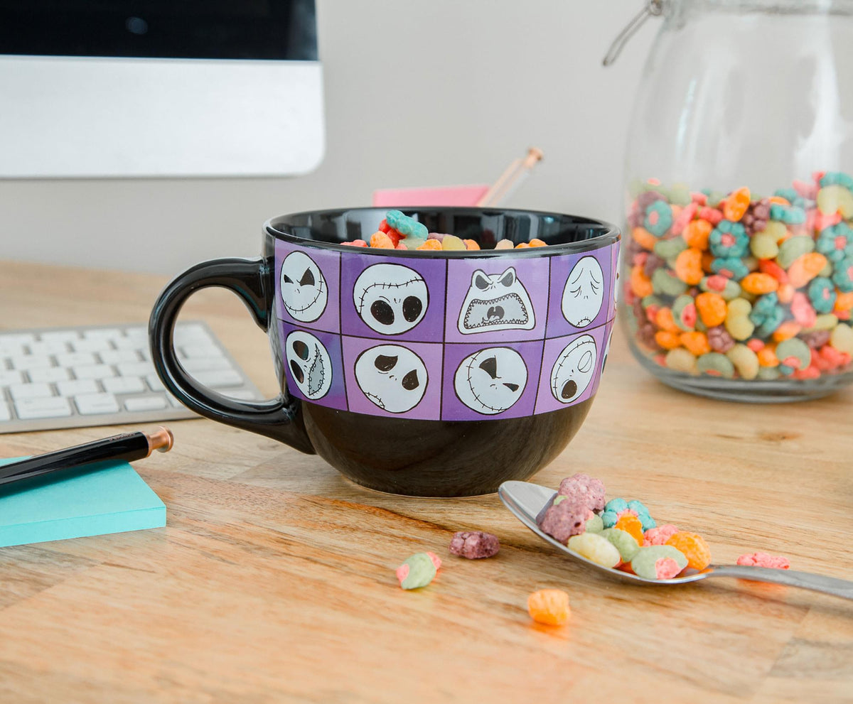 Disney Nightmare Before Christmas Jack Expressions Ceramic Soup Mug | 24 Ounces